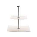  Table Etagere 2-stufig quadr.H:23.5cm
