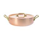 INOCUIVRE Bratentopf nieder Kupfer/Edelstahl 28cm, Deckel